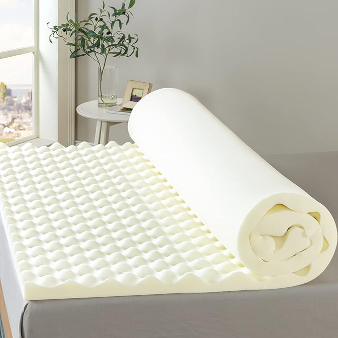 ZINUS 2 Inch Copper Cooling Memory Foam Mattress Topper with Airflow Design, Twin White
