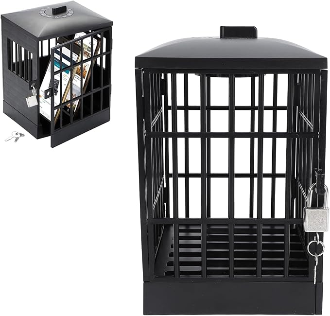 Phone Lock Box with Timer, Cell Phone Jail, Mobile Phone Jail with Timer Cell Phones Prison Lock Up Smartphone Stand Holder Classroom Home Table Office Storage Gadget (All