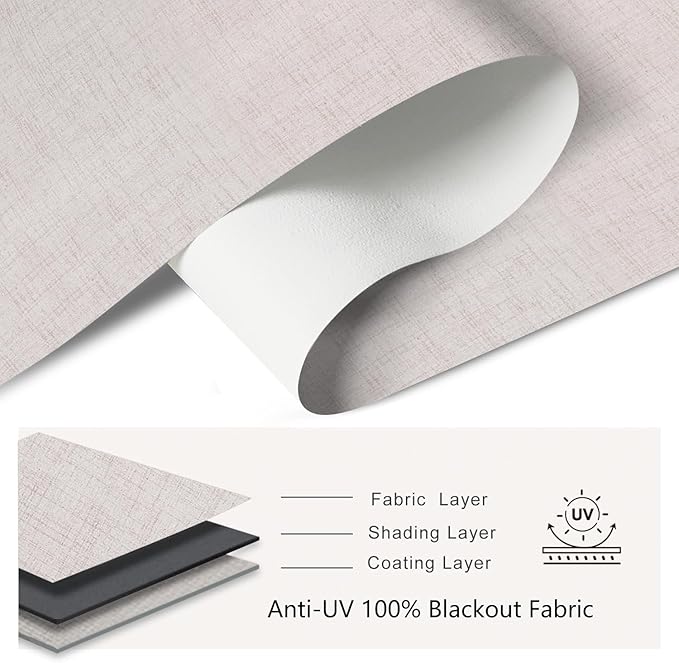 Bringnox No Drill Motorized Blinds with Remote,Blackout Windows,with Apple Homekit,Alexa,Google, with App,Voice Control Custom Size
