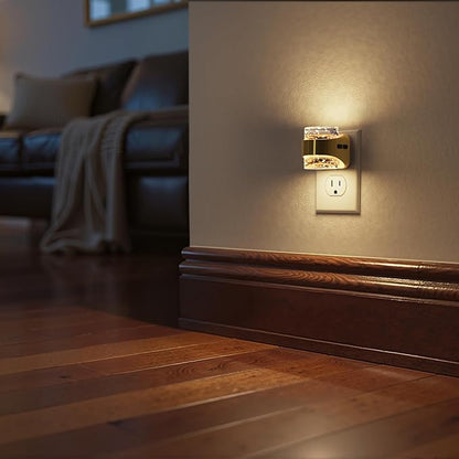 Briignite LED Night Light Plug into Wall[2 Pack], Dimmable Night Light with Bubble Design 3000K Warm & 5 Brightness Levels, Dusk to Dawn Sensor Nightlights for Nursery, Hallway, Bathroom, Kids Room