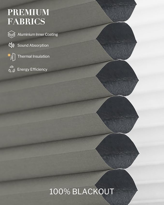Graywind Smart Angled Blinds Compatible with Alexa Google Motorized Right Trapezoid Shades Solar Powered Customized for Odd-Shaped Window (Blackout Dark Grey)