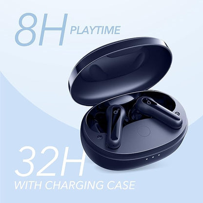 Soundcore by Anker Life P2 Mini True Wireless Earbuds, Bluetooth 5.2, 10mm Drivers for Big Bass, Custom EQ, 32H Playtime, Fast Charging, Comfortable, Tiny Size for Daily Use, Commute, Work