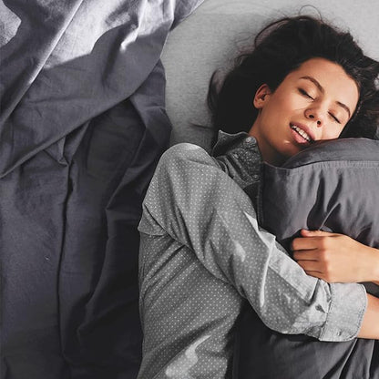 ZonLi 80''x87'' Dark Grey Duvet Cover for Weighted Blanket, King Size Breathable Soft Removable Duvet Cover for All Season