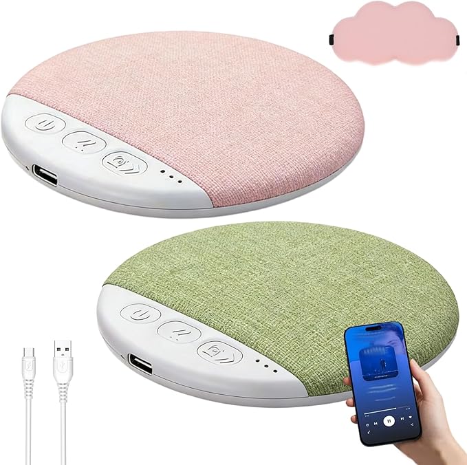 Bluetooth Pillow Speaker, Pillow Speaker for Sleeping – Ultra‑Thin Sleep Headphone Pillow Speaker with Bluetooth/Audio, Comfortable All‑Night Listening for Music, Meditation & Sleep Sounds (2Set-B)
