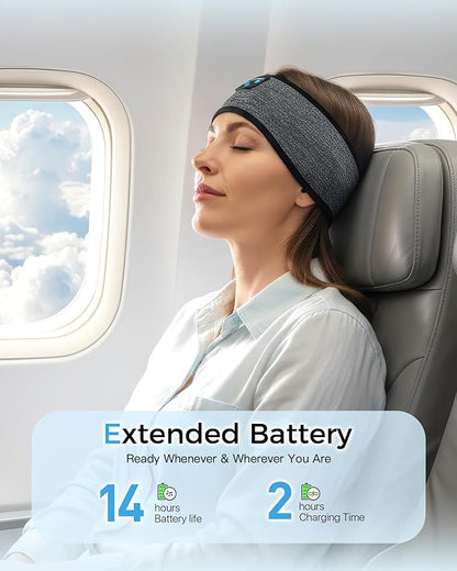 Sleep Headphones Bluetooth Headband 5.4, Wireless Headphones with Ultra-Thin HD Stereo Speakers, Soft Breathable Sports Headband for Sleeping, Running, Yoga, Travel, Gifts for Men & Women