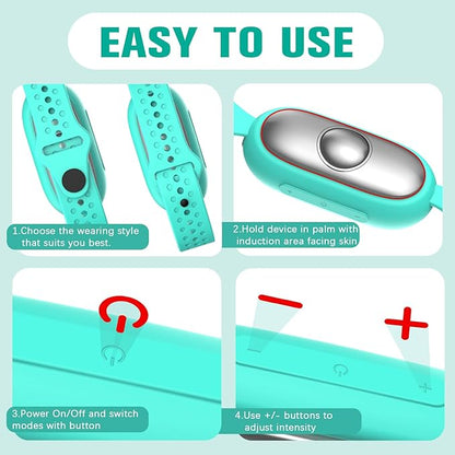 Sleep Aid Device, Hand Micro-Current Sleep Instrument Anxiety Device, Portable Rechargeable Sleep Aid for Anxiety and Insomnia (Blue)