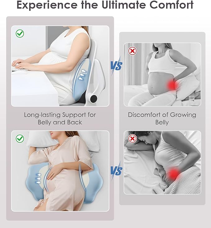 Memory Foam Maternity Pillow for Sleeping, Pregnancy Pillows Support for Back Belly HIPS, Adjustable Travel Wedge Pillow for Pregnant Women, Side Spleeping Pregnant Pillows with Pillowcase