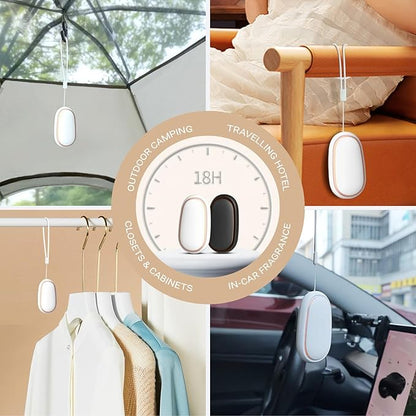 Travel Mini Diffuser for Essential Oils Multifunction Waterless Mini Car Aromatherapy Diffuser for Room Office Bedroom(White)