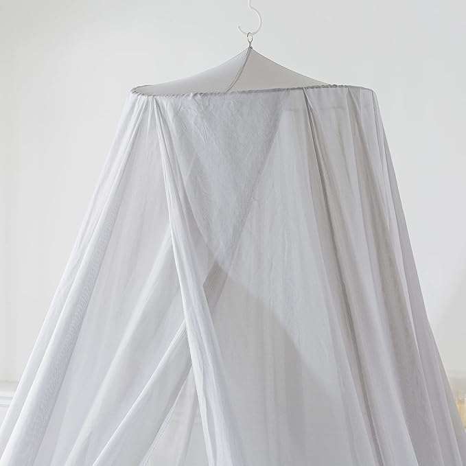 Faraday cage Radiation EMF Protection Bed White Grey Canopy(Large Size:23.6x98x472in)