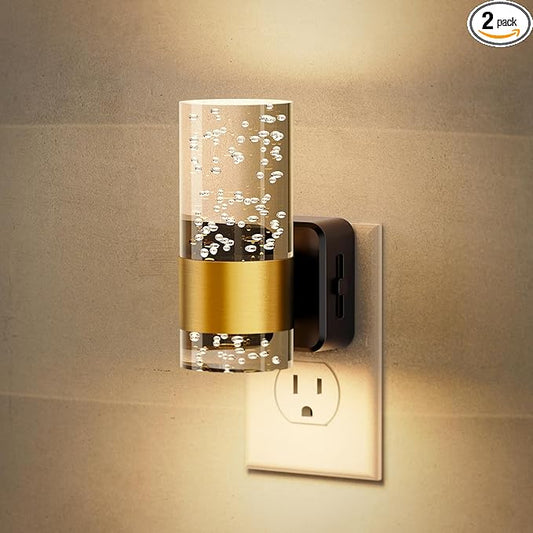 JandCase Night Light, Night Lights Plug into Wall,3000K Dimmable LED Night Light with Adjustable Brightness, Automatic Night Lights Plug in with Auto Light Sensor, for Bathroom Hallway Decor-1 Pack