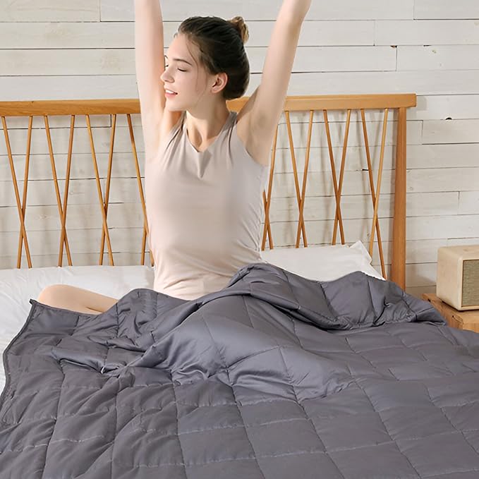 AIZYR Weighted Blanket Weighted Heavy Comfort Blanket, Throw Blanket Polyester Material with Glass Beads Thick Big Blankets for Adult,48.0" 72.0"/20.0LB