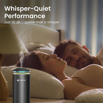 MajesticMist Waterless Essential Oil Diffuser, Rechargeable Aluminum Cold-Air Aroma Diffuser for Large Rooms up to 1000 sq ft, Wireless Charging Base, Quiet, 4 oz, Remote Control