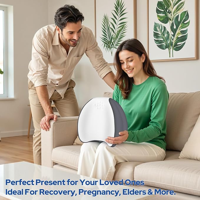 Knee Pillow for Side Sleepers, Leg Pillow for Side Sleeping, Heart-Shape Memory Foam Knee Wedge Pillow, Leg Elevating Pillow for Knees, Hip, Joints, Between Legs, Grey