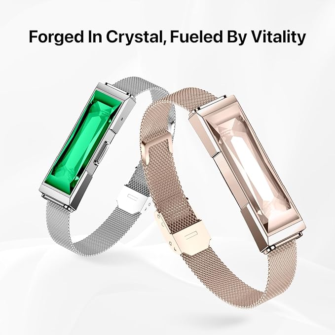 Smart Health Wristband Wearable Activity&Fitness Tracker Band 24/7 Full Sleep Tracker, All-Day Automatic Continuous Heart Rate Tracking powerful HRV Monitor Blood Pressure Stress 2 Bands with Free APP