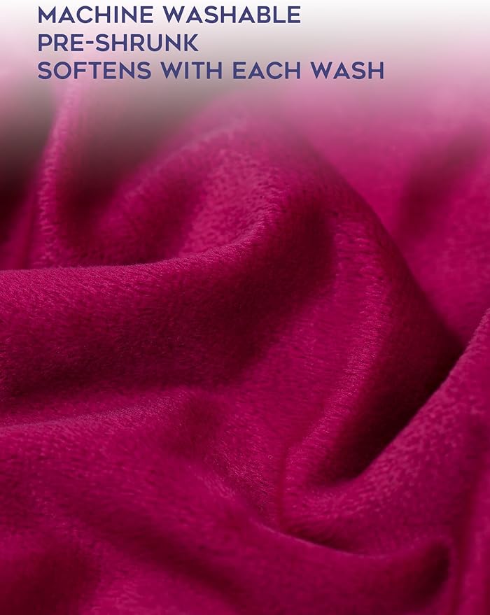 YnM Fuzzy Duvet Cover for Weighted Blankets (Red, 41''x60'')