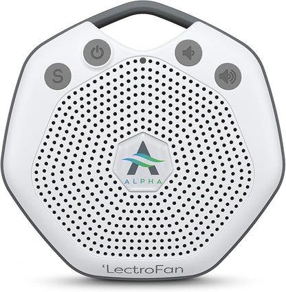 Adaptive Sound Technologies LectroFan Alpha Portable Sleep Sound Machine - Rechargeable White Noise Machine for Crib, Stroller, Car Seat & More - 7 Non-Looping Sounds - for Travel, Bedroom, Nursery