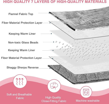 Aemicion Weighted Blanket Queen Size 15 Pounds 60"x80",Soft Fluffy Fleece Sherpa Weighted Blankets for Adults,Cute Pink Strawberry Heavy Blanket Weighted as Gift Ideas for Women Teen Girls