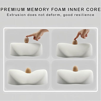 Car Headrest Neck Pillow Support Memory Foam Ergonomic Design Accessory for Driving Seat Fatigue Relief Compatible with Model S X 3 Y & Cybertruck - 2 Pieces