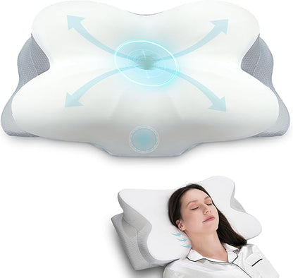 EcoNour Cervical Neck Pillow for Sleeping | Ergonomic Memory Foam Pillows for Neck and Shoulder Pain | Contour Pillow for Side Sleeper Pillow | Orthopedic Neck Support Pillow | Stomach Sleeping Pillow