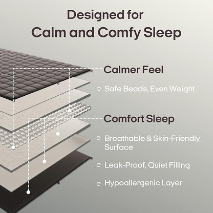 ZonLi Weighted Blanket for Adults (100% Cotton, 60"x80", 15lbs, Queen Size Small Tree Print) High Breathability Heavy Blanket, Soft Material with Premium Glass Beads, All-Season, Easy Care