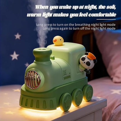 Portable Mini Humidifier,300ml USB Desktop Personal Cool Mist Small Humidifiers,2 Mist Modes,Auto Shut-Off,Mute for Bedroom/Home/Nursery/Office,Cute Mini Humidifier With Night Light (Green)