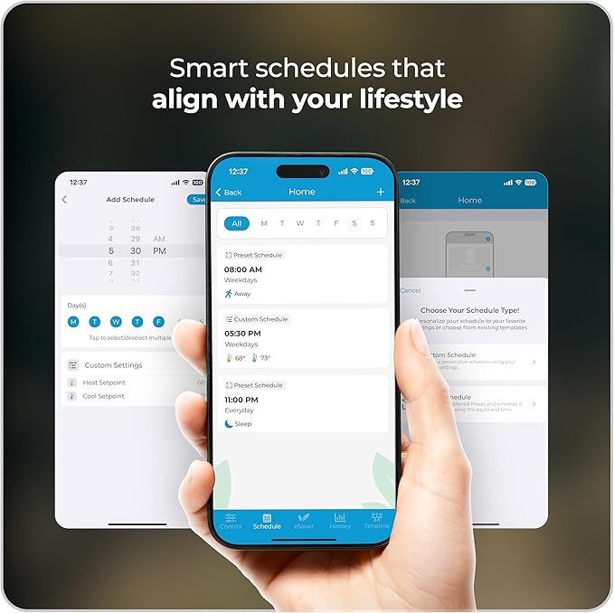 Cielo Smart Thermostat Eco (for Central HVAC) | Energy Star Certified | Supports Conventional Systems up to (2H/2C) & Heat Pumps (4H/2C) | Free C-Wire Adapter | NOT for Mini Split Systems | White