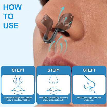 Anti Snoring Devices, Nasal Dilator for Sleeping, Effective to Relieve Snoring, for Nasal Snorers, Reusable Snoring Device to Enjoy a Peaceful Night's Sleep - 3 Pack (L)
