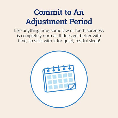 ZQuiet, Advance, Custom Anti-Snoring Mouthpiece, Adjustable Mouthguard with 4 Jaw Advancement Sizes, Slim & Low-Profile, Clear