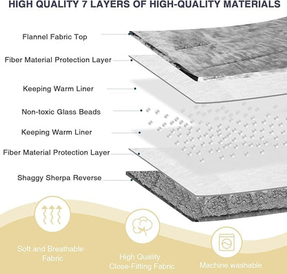 Aemicion Burrito Weighted Blanket for Adults Kids, 48"x 72"10lbs Twin Size Weighted Blanket,Machine Washable Cozy Fleece Sherpa Throw Blanket Weighted as Gifts for Women Men Kids