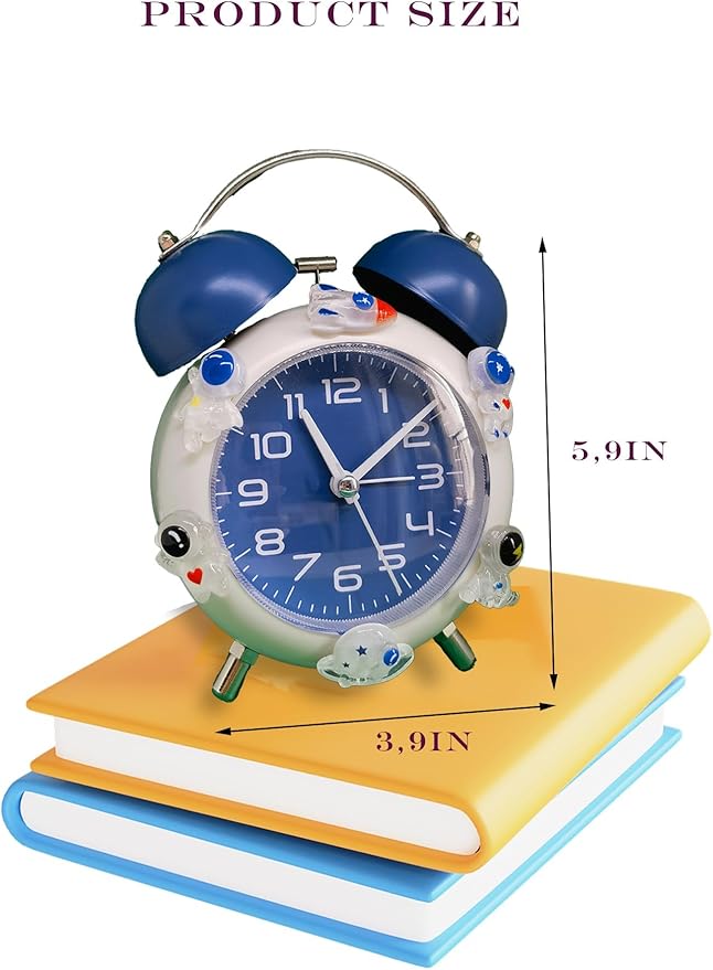 Loud Alarm Clock, Alarm Clock for Kids,Loud Bell for Heavy Sleepers,Ok to Wake Clock for Kids, Perfect for Bedroom Decoration, It Can Also Be Used as a Great Gift for Family and Friends