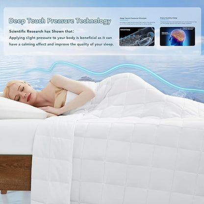 Topcee Weighted Blanket (20lbs 80"x87" King Size) Soft Cooling Heavy Blanket Sleeping, Apply to 190-210 lbs Body, Thick Breathable Blanket with Glass Bead, Easy Care