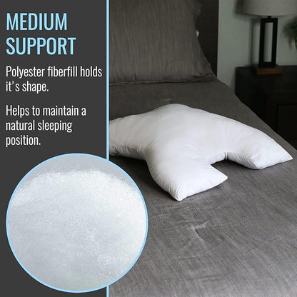 DMI CPAP Fiber Filled Sleep Aid Pillow, Suitable for All CPAP Masks, Increases Comfort by Reducing Mask Pressure, Minimizes Air Leaks, Aligns Neck, Shoulders, and Spine, FSA & HSA Eligible