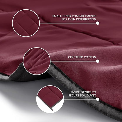 CYMULA Weighted Blanket for Adults (15lbs 60"x80" Queen Size) - Cooling Breathable Heavy Blankets for Summer Winter - Ultra Microfiber Soft Comfort Throw with Glass Beads - Gifts for Men/Women