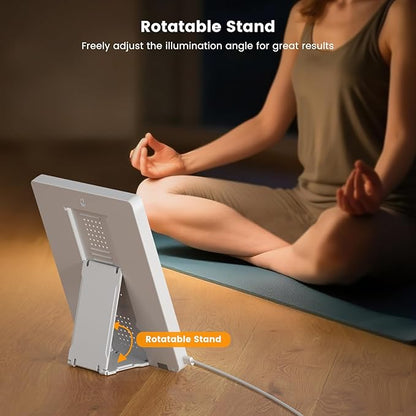 10000 Lux Light Therapy Lamp - Full Spectrum Therapy Light, 3 Color Temperature & Wall Mount Therapy Lamp, Portable Daylight Lamp for Home & Office, Memory Function & Touch Control (Wired Only).