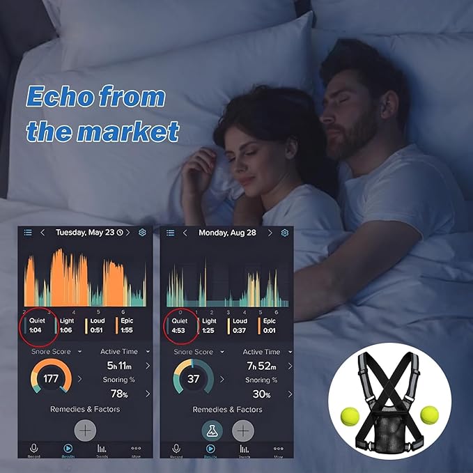 Prevent Back Sleeping,Sleep Position Trainer for Sleeping On Your Side,Adjustable Side Sleep Trainer to Stop Snore,Including Balls to Prevent Back Sleeping Positional Therapy for Snoring Relief.