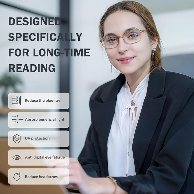 AQWANO 2.25 Reading Glasses Men Women Computer Blue Light Blocking, 3 Pack Lightweight TR90 Flexible Frame Comfort Durable Readers Glasses, No Rubber