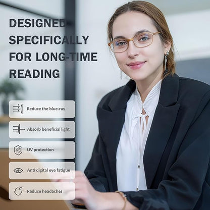 AQWANO 2.25 Reading Glasses Men Women Computer Blue Light Blocking, 3 Pack Lightweight TR90 Flexible Frame Comfort Durable Readers Glasses, No Rubber