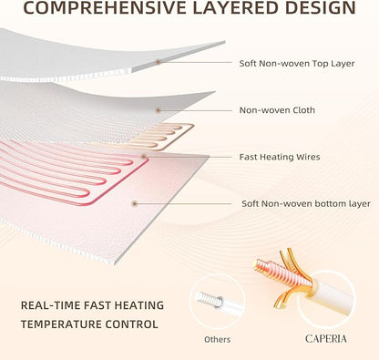 Heated Mattress Pad King Size Electric Mattress Dual Controller Bed Warmer 9 Heat Settings, 1-12 Hours Auto Off,Memory Function Deep Pocket, Fast Heating, Machine Washable King 78" * 80"