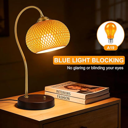 KINUR LED Edison Bulbs, 60 watt Light Bulbs Replacement 6W 2000K E26 A19 Amber Soft Warm Light Bulb for Bedroom, Healthy Sleep,Turtle Friendly Light Bulbs 4 Pack