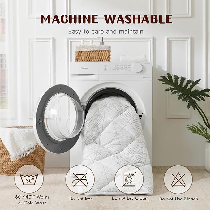 King Size Mattress Topper, Thick Quilted Fitted Mattress Pad Cover Breathable Bamboo Viscose Cooling Mattress Protector with 6-18 Inch Deep Pocket, Machine Washable (78x80 Inches, White)