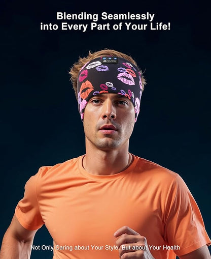 LOVE EYE Sleep Headphones Wireless Headband Headphones Bluetooth 5.4 for Side Sleeper Bluetooth Headband Earphones for Sports for tech Gadgets Gifts