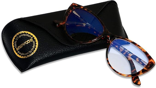 ANDWOOD Blue Light Blocking Glasses Women Bluelight Blocker Computer Cateye Clear Cat Eye Eyeglasses Frame AR003