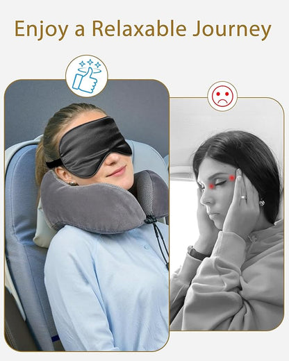 4 Pack Silky Sleep Masks for Women Men, JroyJoy 100% Blackout and Super Soft for Sleeping with Adjustable Strap, Satin Eye Mask for Side Sleeper, Travel Eye Covers (004 Black*4pcs)