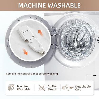 Heated Mattress Pad Twin Size Electric Mattress Bed Warmer 9 Heat Settings, 1-12 Hours Auto Off, Memory Function Deep Pocket, Fast Heating, Machine Washable Twin 39"x 75"
