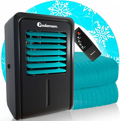 Adamson B10 Aqua Cooling System - Twin 75” L x 39” W - New - 100% Cotton Mattress Cooling Pad for Night Sweats - Water Cooler Ideal for Hot Sleepers - 5-Year Assurance