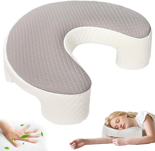 Ancaixin Side Sleeper Pillow for Adults, Ergonomic Memory Foam Shoulder Pillow with Arm Hole for Cervical, Neck, Rotator Cuff & Shoulder Pain Relief, Knee Pillows Ideal for Left & Right Side Sleeper