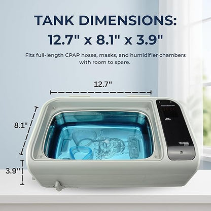 iSonic CPAP Ultrasonic Cleaner – Deep Cleaning for CPAP Masks, Hoses & Sleep Apnea Accessories (Large)
