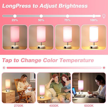 Light Therapy Lamp 10000 Lux, Sun Lamp with Remote, 3 Color Temperature & Stepless Dimming, Happy Sunlight Lamp, Daylight Lamp for Home, Office, Pink Decoration Use As Lift Mood, Happy Life