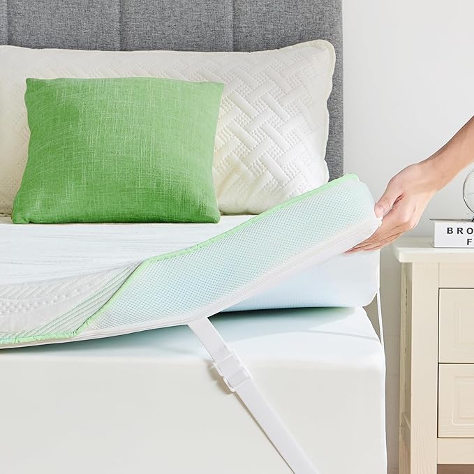 PERLECARE Medium Firm Mattress Topper Twin- 3 Inch Bamboo Memory Foam Mattress Topper for Pressure Relief, Twin Bed Topper Suitable for Side Sleepers and Back Sleepers, Removable & Washable
