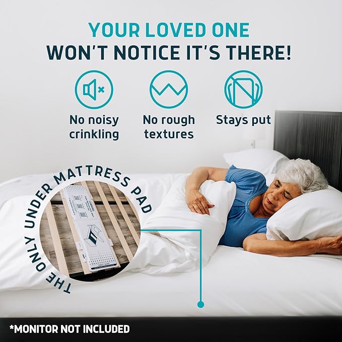 Lunderg Under Mattress Bed Alarm Pad - Pager NOT Included - Wireless Under Mattress Sensor Pad - Replacement or Extra Pad